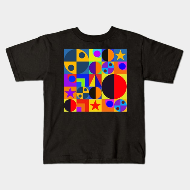 Neo geo abstract design Kids T-Shirt by pauloneill-art